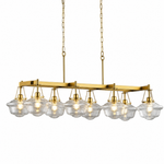 Bubble Glass 8-Light Linear Dining Pendant L1150