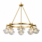 Bubble Glass 8-Light Round Pendant D1000