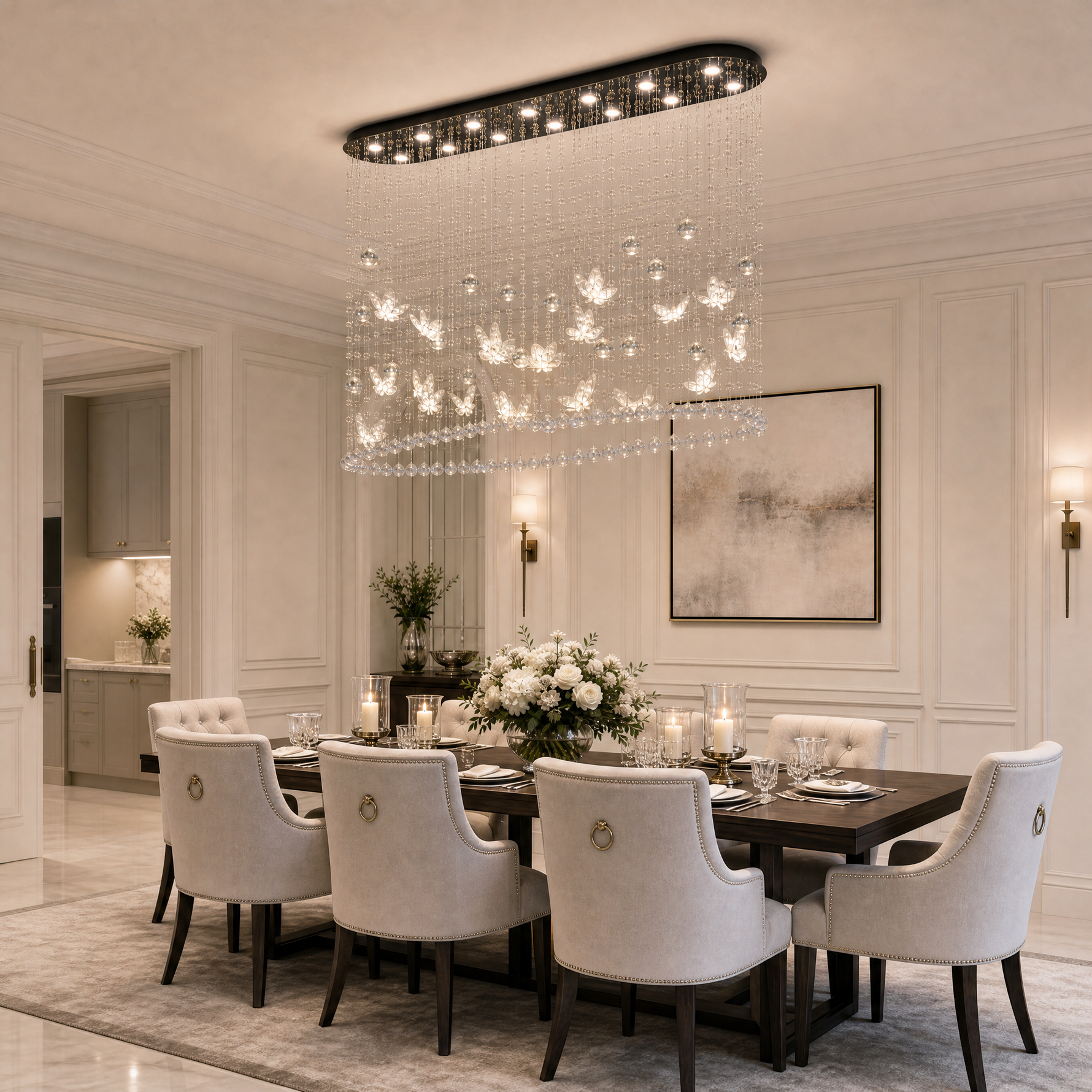 Butterfly Dream Modern Linear Dining Pendant Light