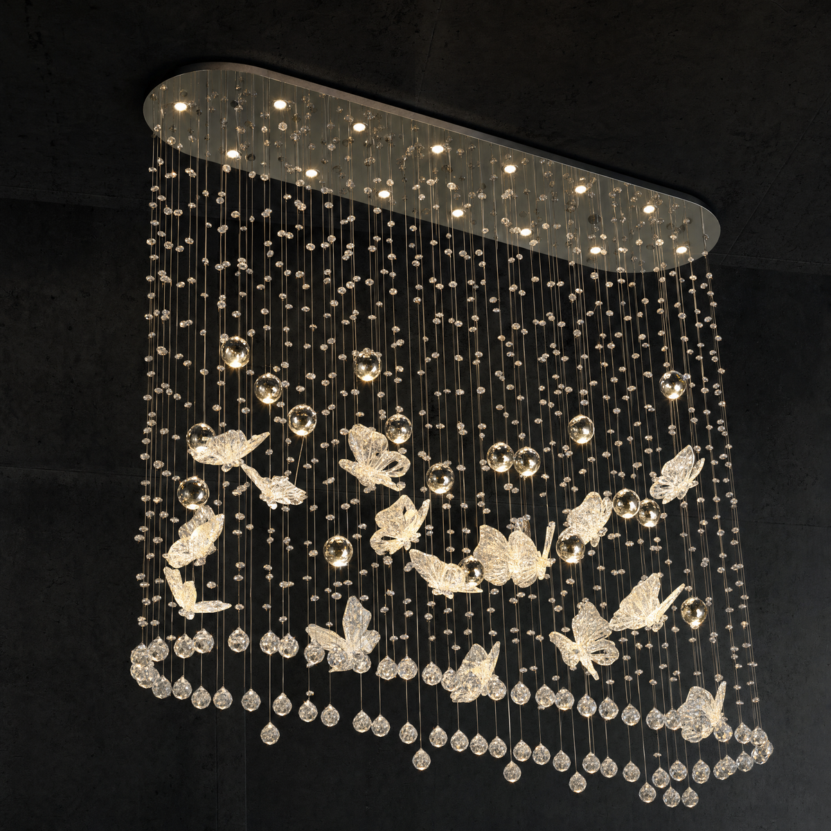Butterfly Dream Modern Linear Dining Pendant Light - main