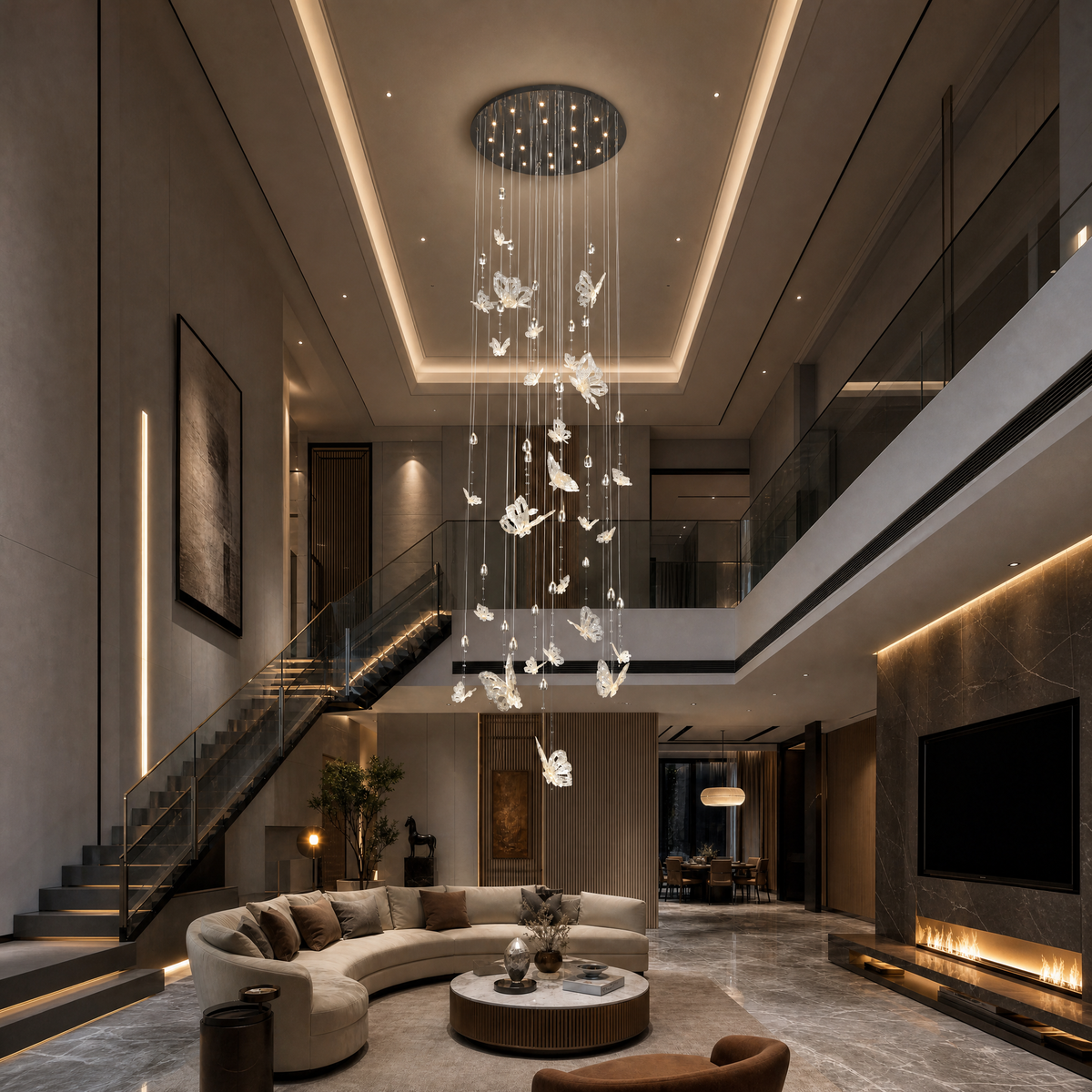 Butterfly Dream Modern Sculptural Pendant Light