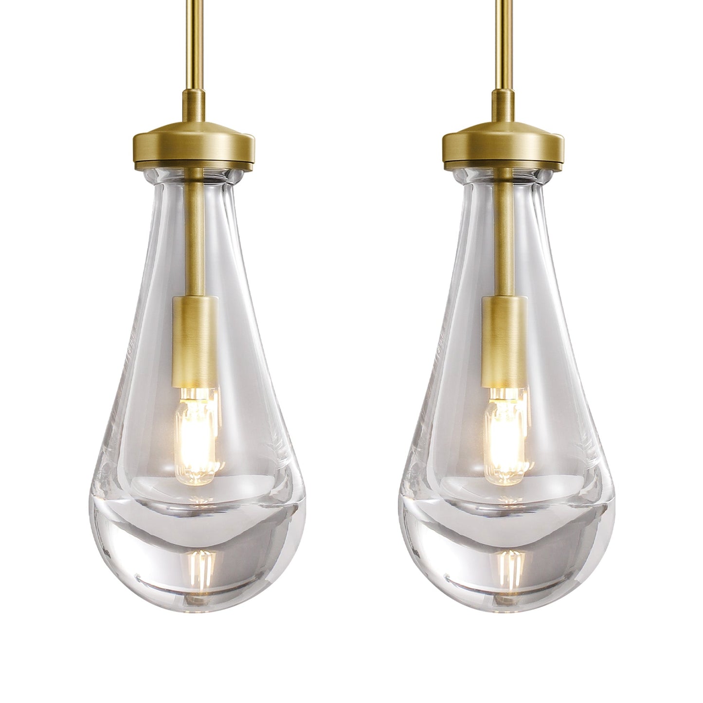 Modern raindrop style suspended ceiling lamp Gold