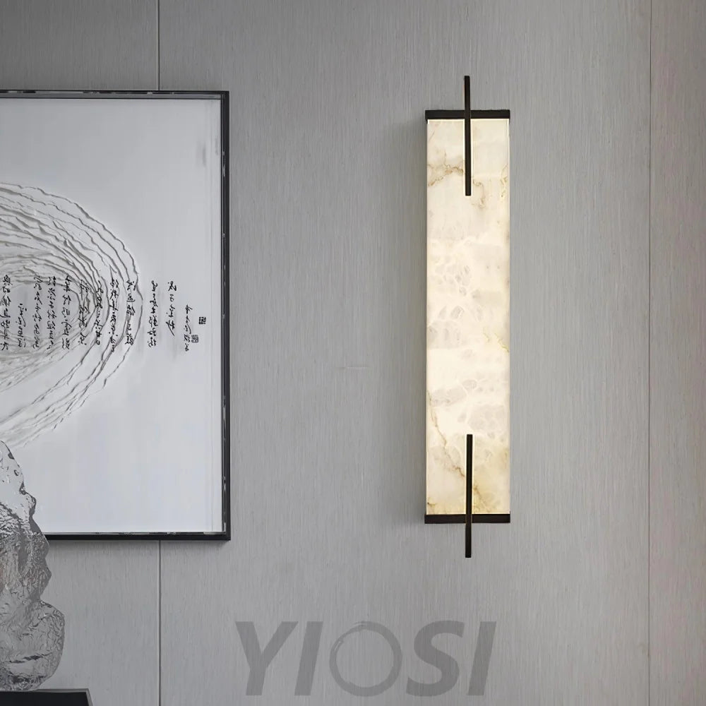 Calliope Wall Lamp Alabaster - Alabaster, Alabaster Wall Lamp-1-Yiosilamp