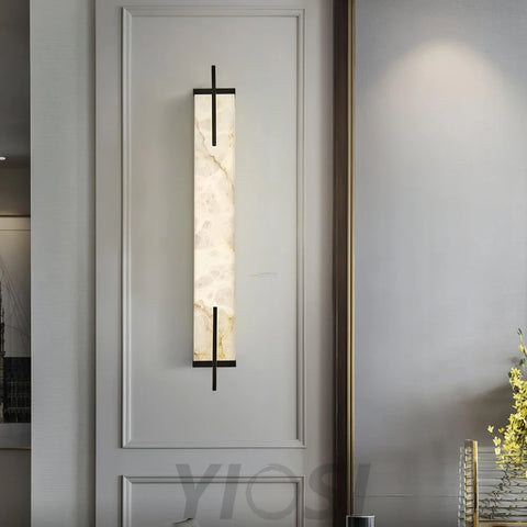 Calliope Wall Lamp Alabaster - Alabaster, Alabaster Wall Lamp-1-Yiosilamp