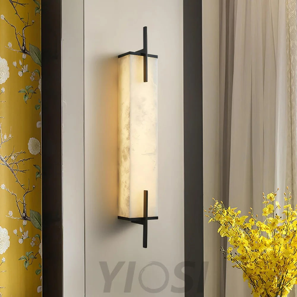 Calliope Wall Lamp Alabaster - Alabaster, Alabaster Wall Lamp-1-Yiosilamp