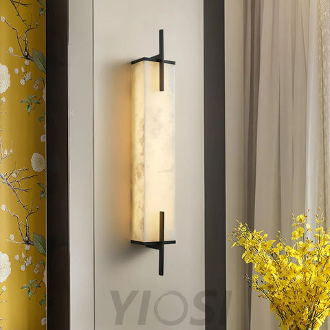 Calliope Wall Lamp Alabaster - Alabaster, Alabaster Wall Lamp-1-Yiosilamp