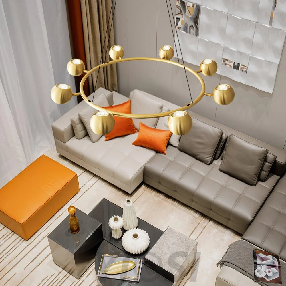 Callisto Chandelier ∅ 21.7″ - Marshmallow-1-Yiosilamp