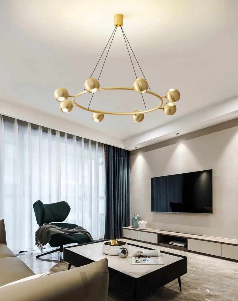 Callisto Chandelier ∅ 21.7″ - Marshmallow-1-Yiosilamp