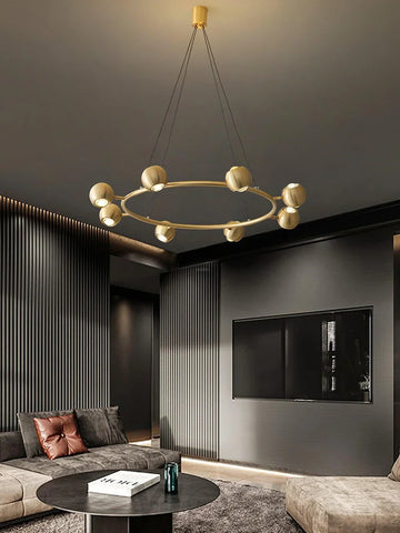 Callisto Chandelier ∅ 21.7″ - Marshmallow-1-Yiosilamp