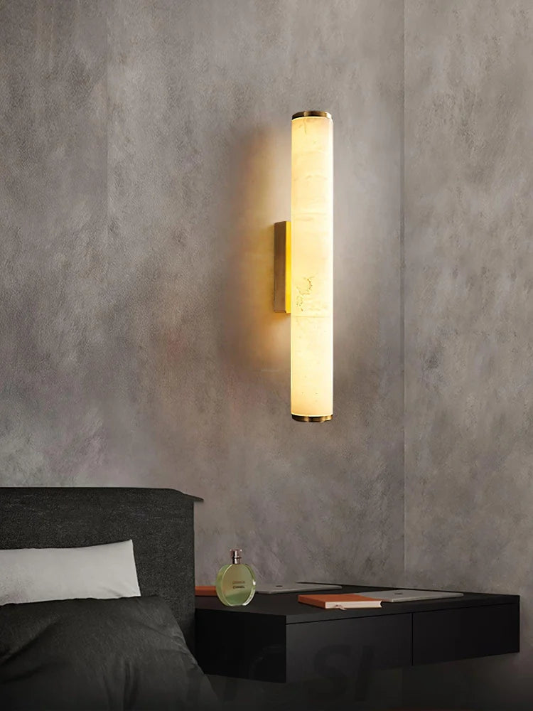 Callisto Wall Sconce Alabaster - Alabaster, Alabaster Wall Lamp-1-Yiosilamp