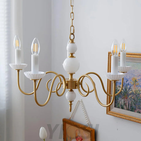 Candle Style Carlita Chandelier with 3/5 heads - Candle-1-Yiosilamp