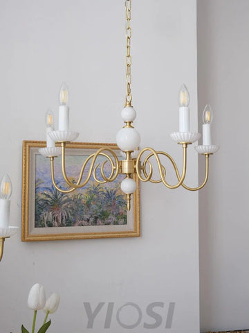 Candle Style Carlita Chandelier with 3/5 heads - Candle-1-Yiosilamp