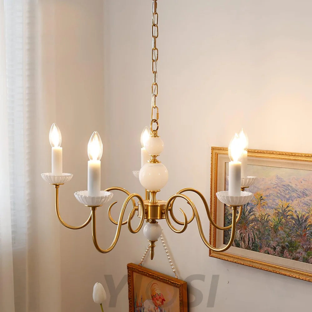 Candle Style Carlita Chandelier with 3/5 heads - Candle-1-Yiosilamp