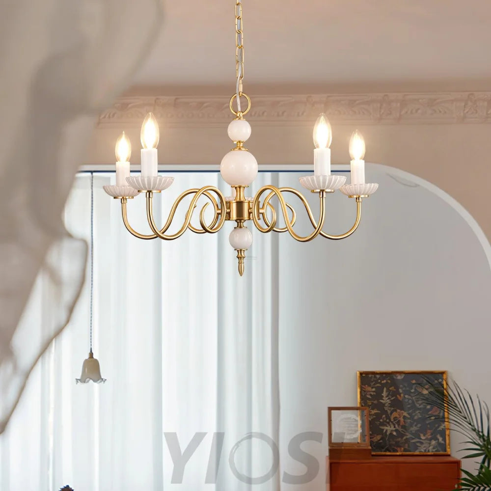 Candle Style Carlita Chandelier with 3/5 heads - Candle-1-Yiosilamp