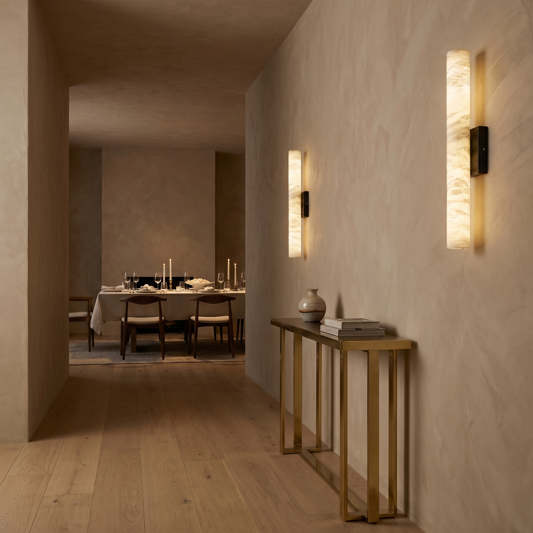 Yiosi Capsula Vertical Stone Tube Wall Sconce - Image 4