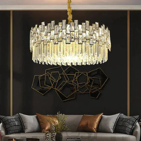 Carina Round Crystal Chandelier For Living Room