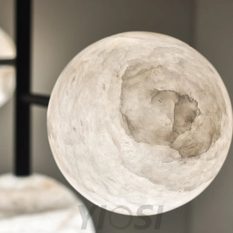 Carol Modern Alabaster Sphere Chandelier Light Chandeliers For Dining Room Stairways Foyer Bedrooms