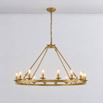 Cartwheel Chandelier 16-Light - Gold – lights on
