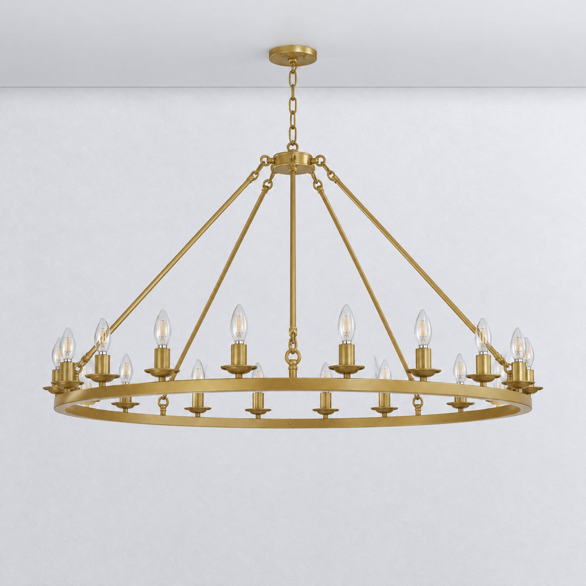 Cartwheel Chandelier 20-Light - Gold – lights off