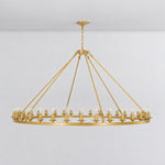 Cartwheel Chandelier 36-Light - Gold – lights off
