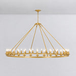 Cartwheel Chandelier 36-Light - Gold – lights on