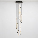 Cascade Alabaster Tube Pendant Chandelier – lights off