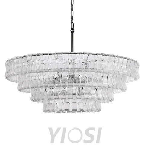 Cascade Modern Glass Round Living Room Chandelier 36’’ Chandeliers For Dining Room Stairw