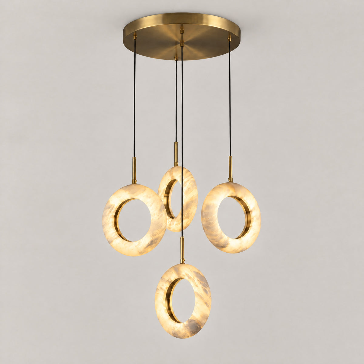 Cascata Cluster Alabaster Ring Chandelier