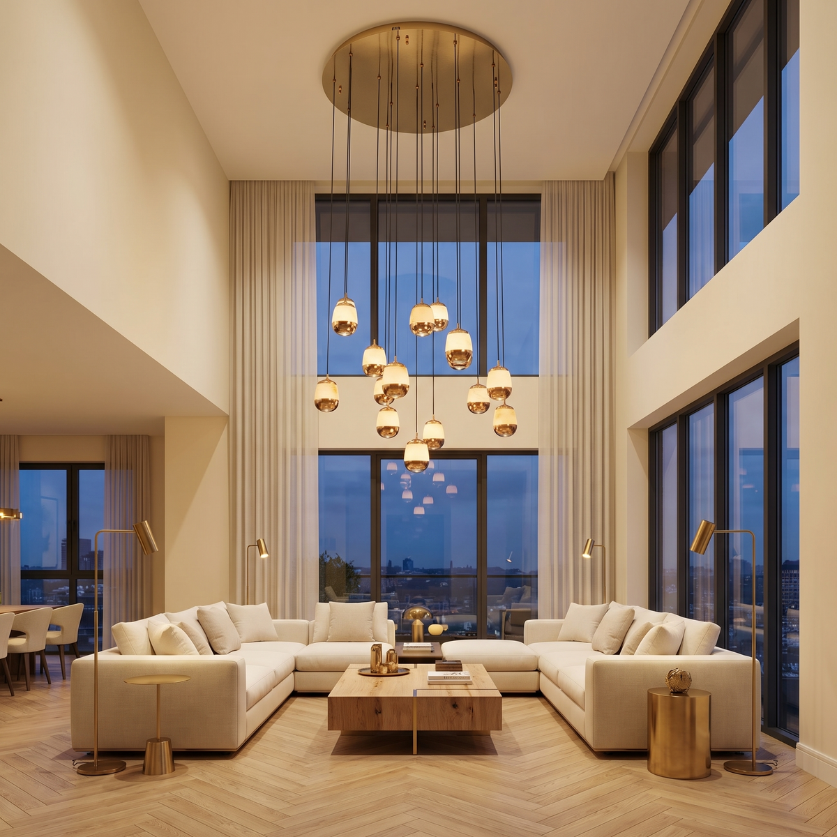 Yiosi Cascata Cluster Ball Gold Pendant Light - Image 3
