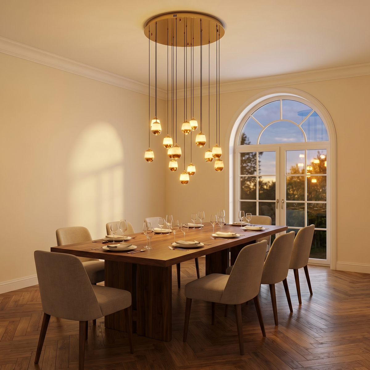 Yiosi Cascata Cluster Ball Gold Pendant Light - Image 4