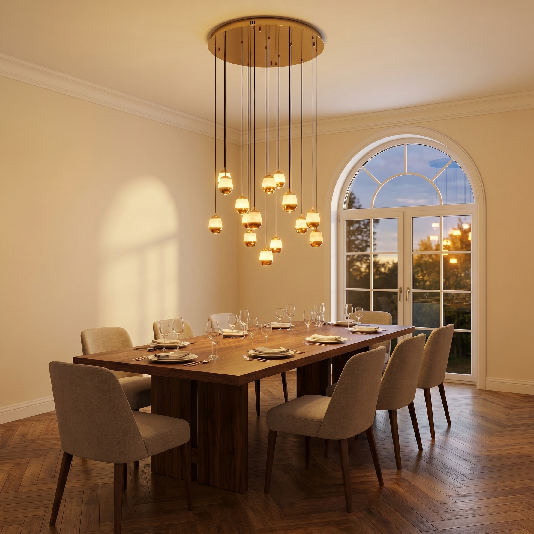 Yiosi Cascata Cluster Ball Gold Pendant Light - Image 4