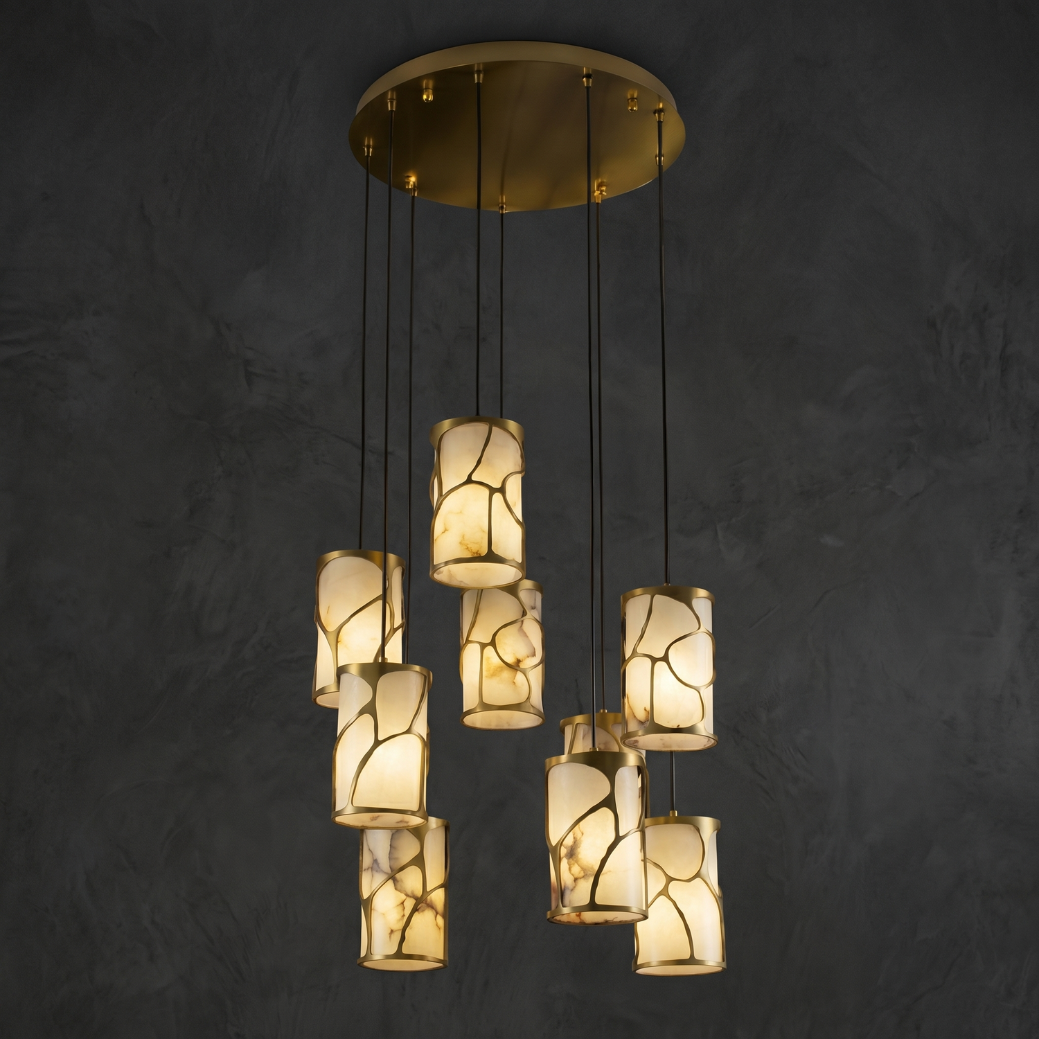 Yiosi Cascata Cylinder Cluster Pendant Light - Image 1