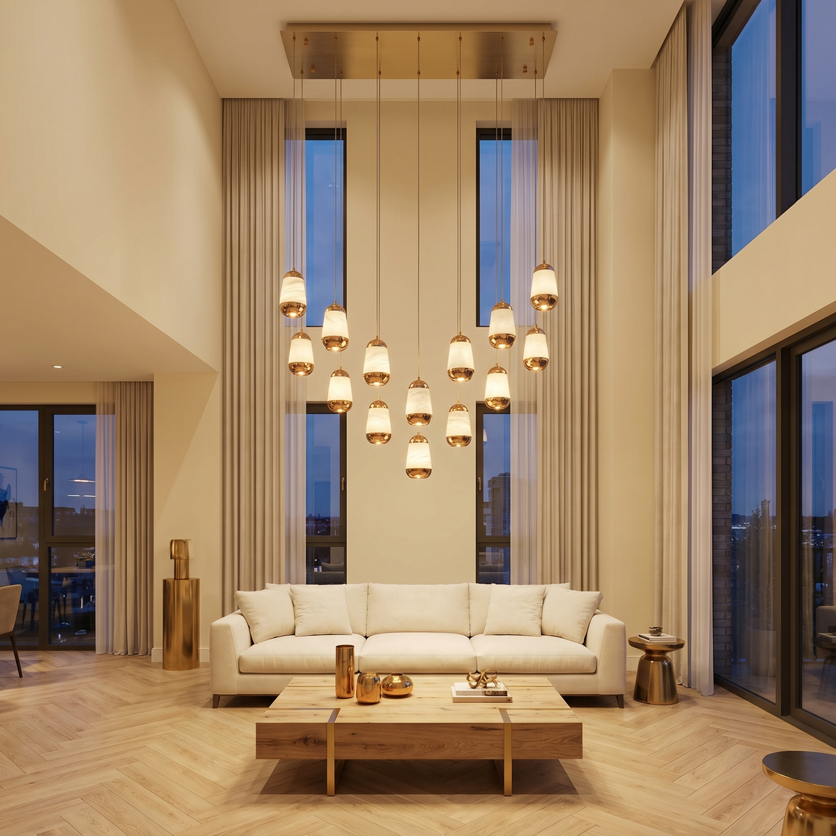 Yiosi Cascata Cylinder Linear Pendant Light - Image 3