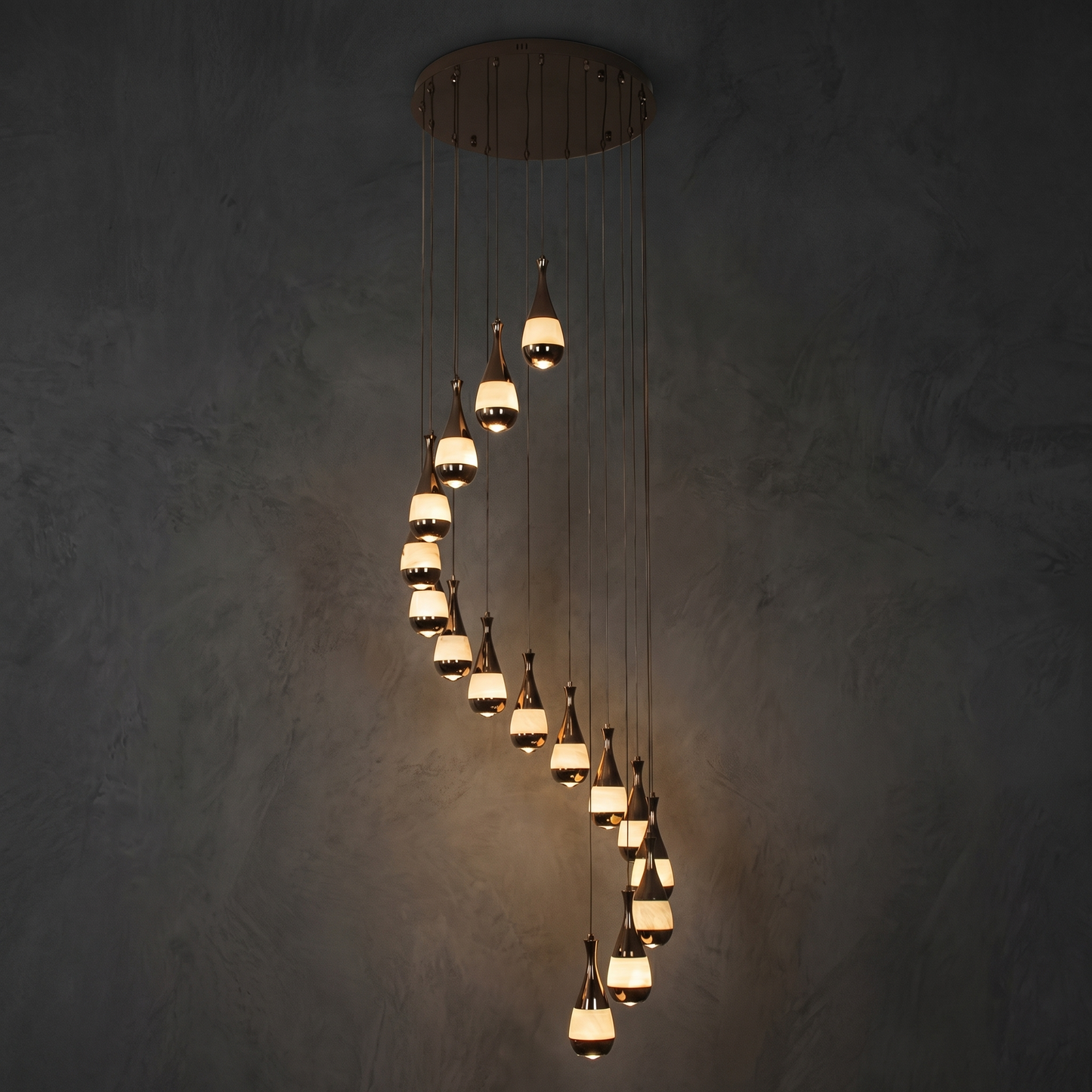 Yiosi Cascata Drop Spiral Pendant Light - Image 1