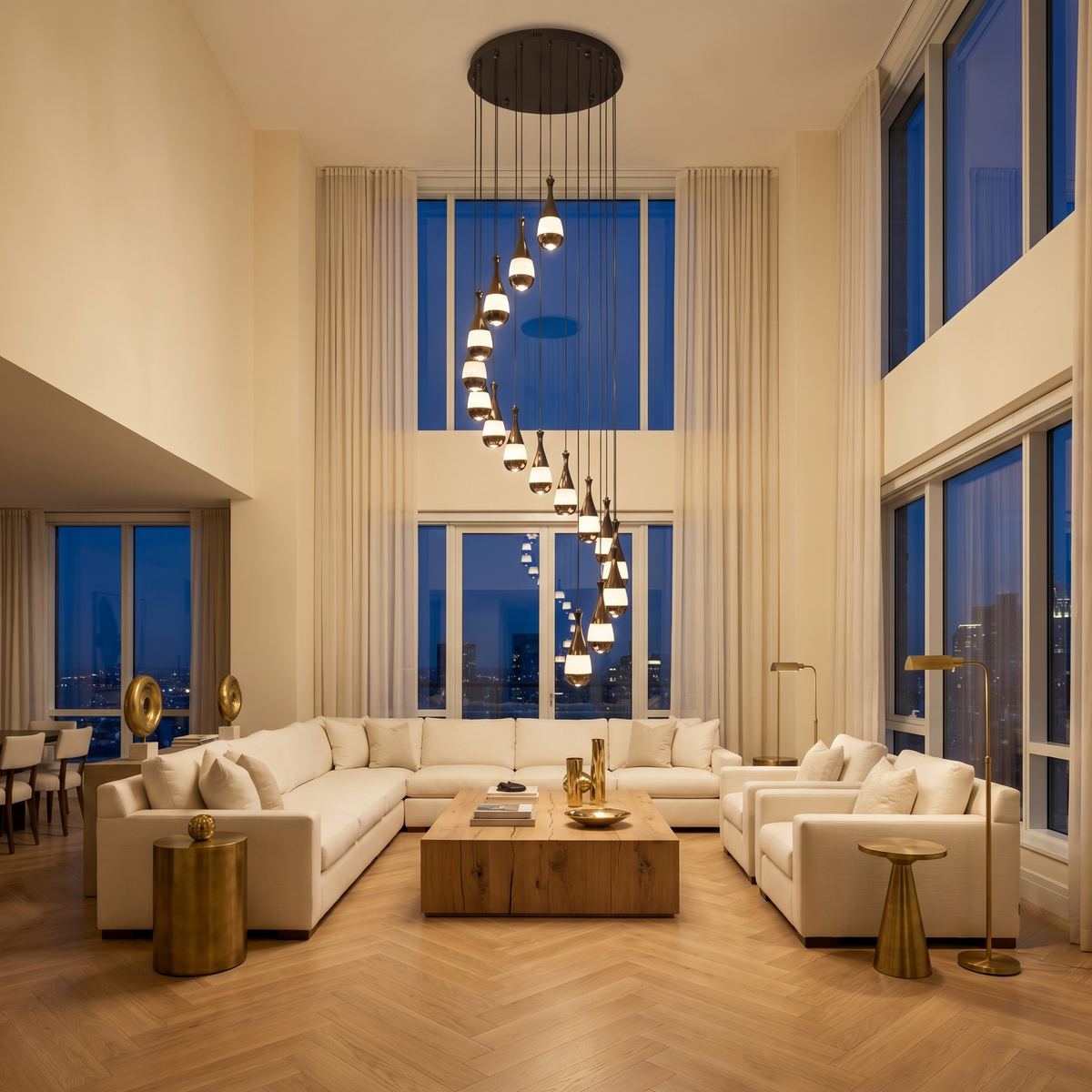 Yiosi Cascata Drop Spiral Pendant Light - Image 3