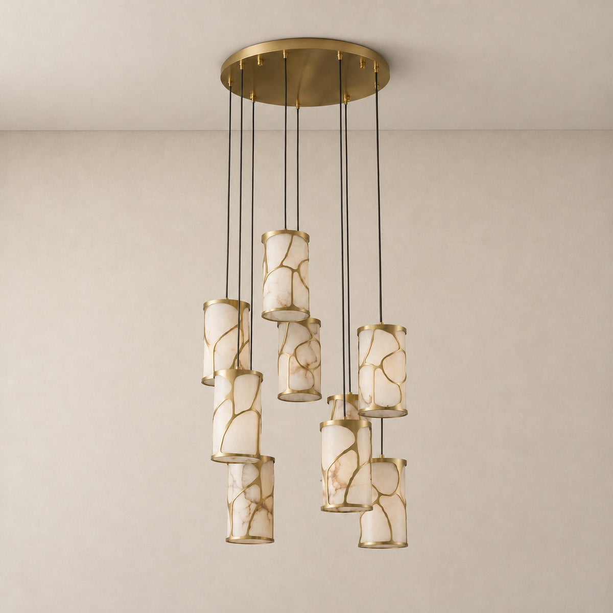 Cascata Modern Cluster Pendant Light – lights off