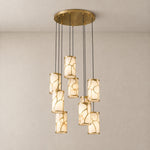 Cascata Modern Cluster Pendant Light – lights on