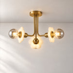 Ceiling 3-orb Alabaster – lights on