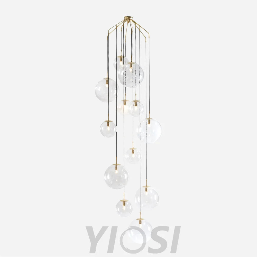 Celestial Glass Drop Chandelier Pendant Light For Living Room Staircase