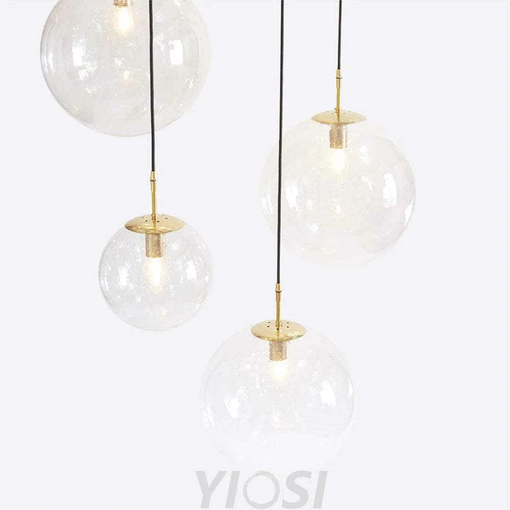 Celestial Glass Drop Chandelier Pendant Light For Living Room Staircase