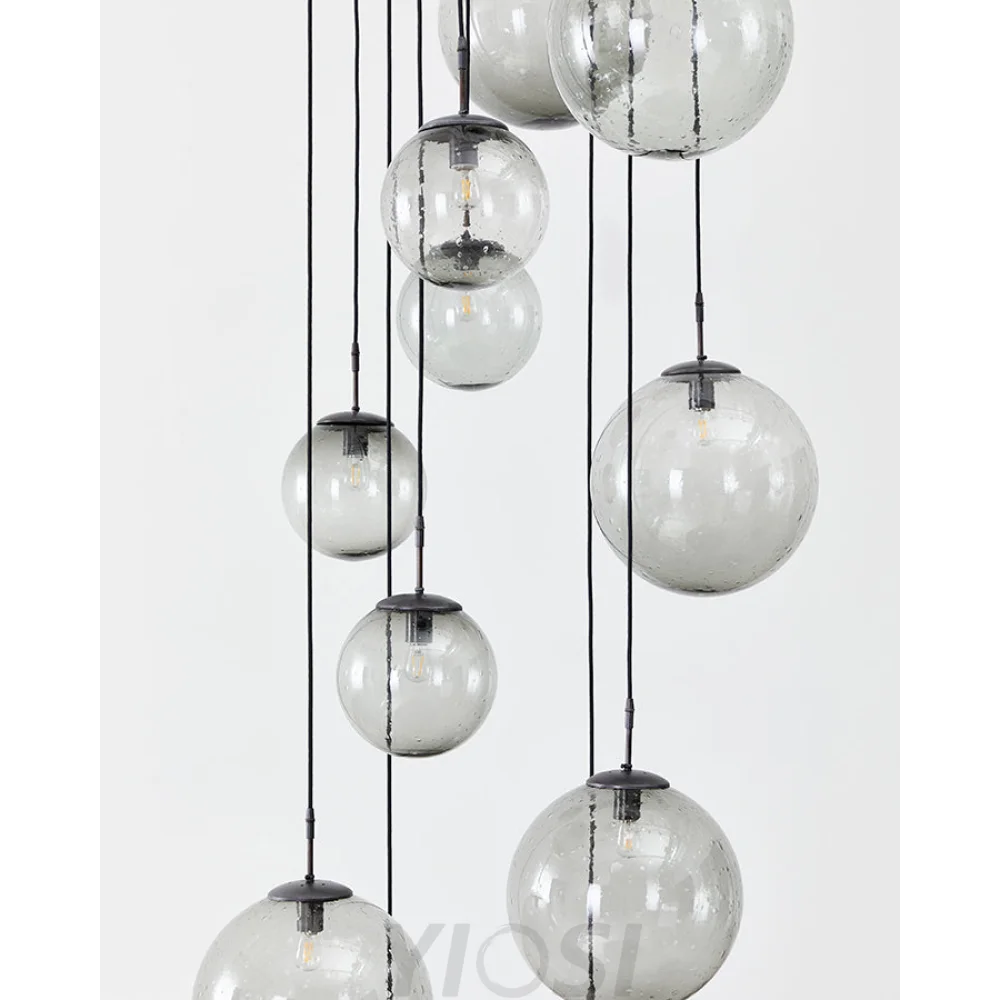 Celestial Glass Drop Chandelier Pendant Light For Living Room Staircase