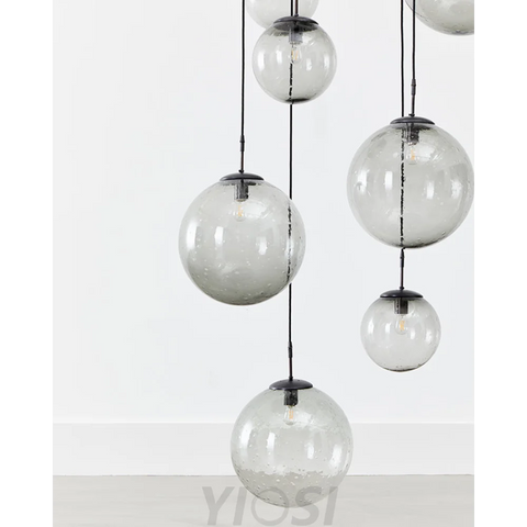 Celestial Glass Drop Chandelier Pendant Light For Living Room Staircase