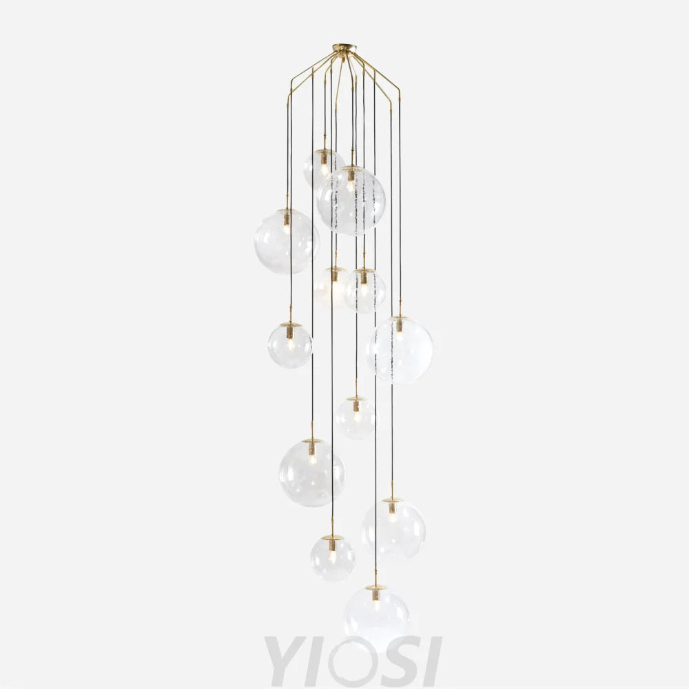Celestial Glass Drop Chandelier Pendant Light For Living Room Staircase