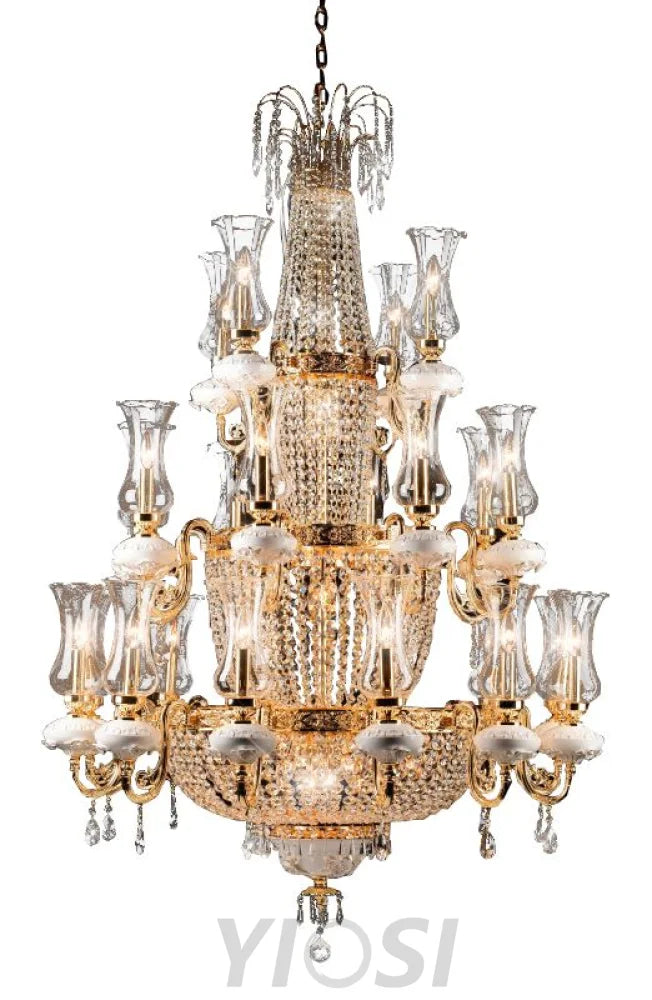 Celestial Luxury Empire Multi-Tiered Crystal Round Chandelier Chandeliers