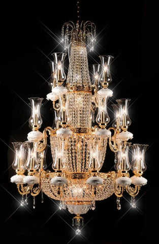 Celestial Luxury Empire Multi-Tiered Crystal Round Chandelier Chandeliers