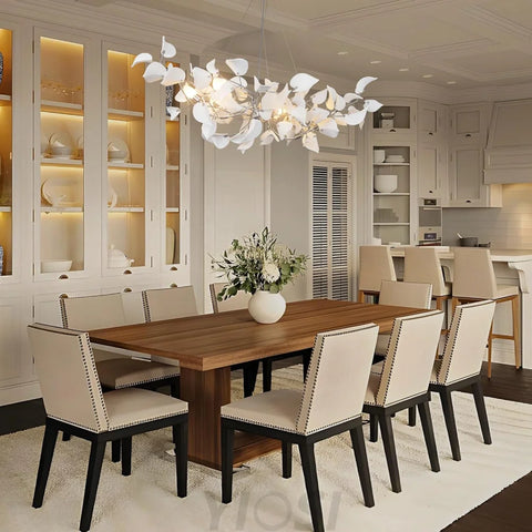 Ceramic Ginkgo Leaf Chandelier