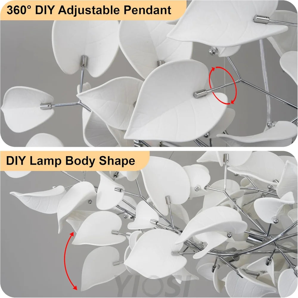 Ceramic Ginkgo Leaf Chandelier