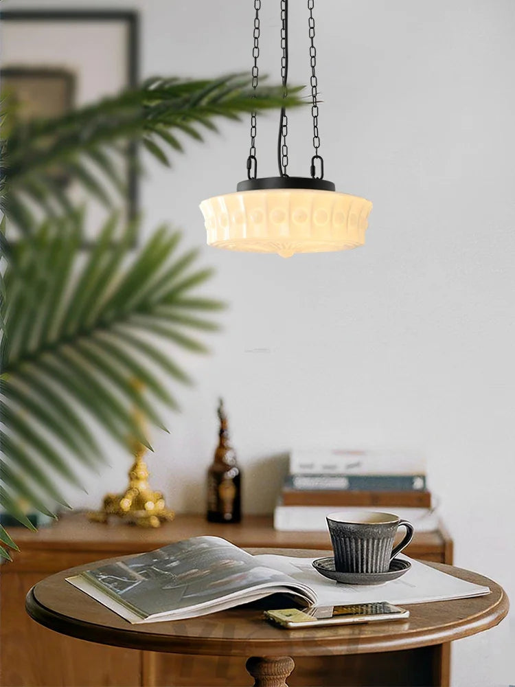 Charles Edwards Pendant Light D14.2″(36cm) x H 7.1″(18cm) / Black & White Pendant light
