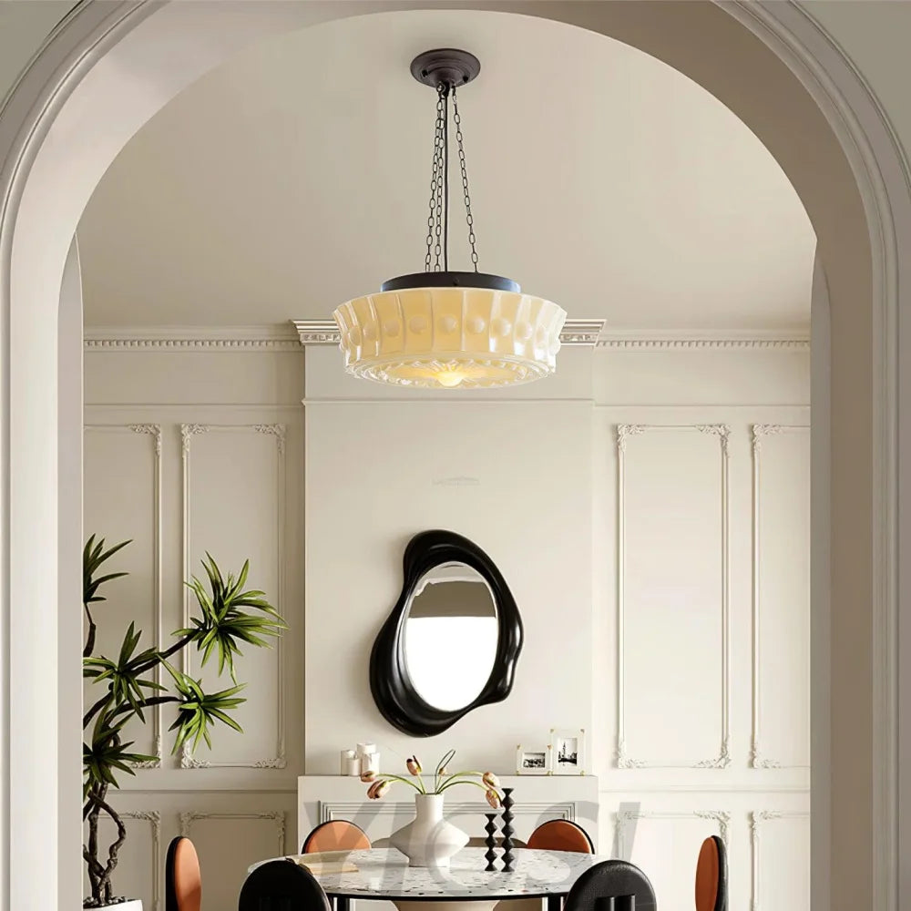 Charles Edwards Pendant Light D14.2″(36cm) x H 7.1″(18cm) / Black & White Pendant light
