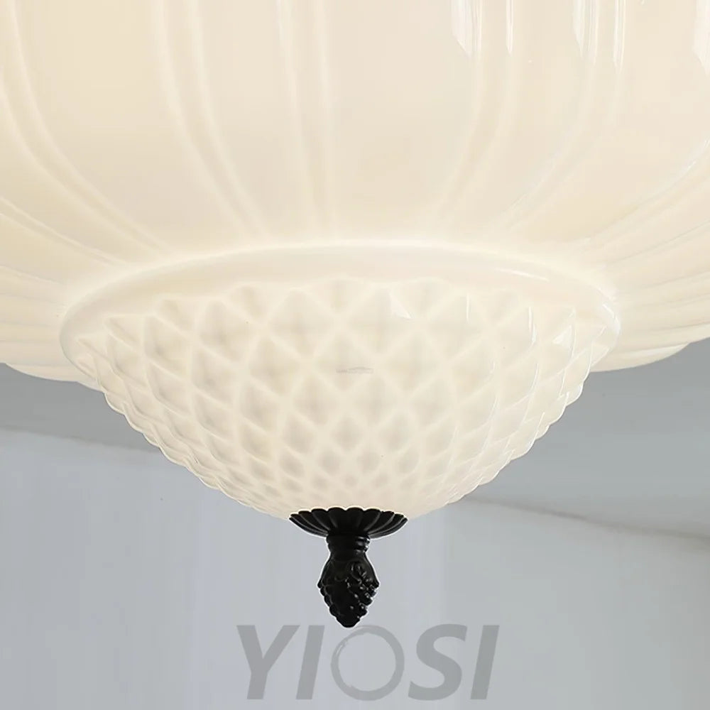 Charles Edwards Taper Flush Mount - Black & White, Charles, Semi Flush Mounts-1-Yiosilamp
